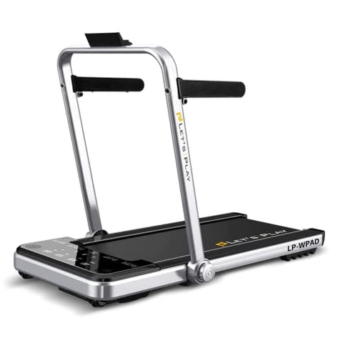 Image of LET'S PLAY® LP-WPAD Smart Foldable Treadmill 2.5HP (4HP Peak) DC Motorized Treadmill Under Desk Walking Pad Treadmill for Home Use Pre-Installed with Interactive LED Display, Foot Sensing Speed Control, Remote and App Control (Black) For Further Query cal
