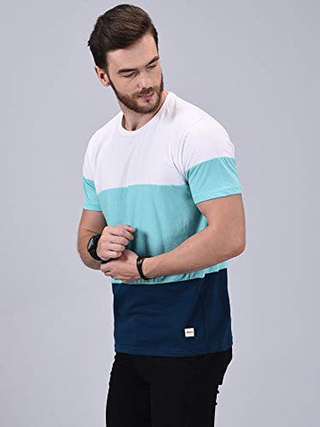 Image of Wrath Men's Regular Fit Solid T-Shirt (Turquoise, Small)