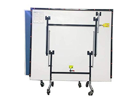 Image of Gymnco Regular Table Tennis Table with Wheel (Laminated Top 25 mm) (Free TT Table Cover + 2 TT Racket & 1 Balls)