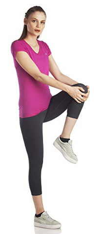 Image of Lavos Women's Anti Microbial Bamboo and Cotton Yoga Capris/Yoga Tights/Gym Tights Capri/Sports Fitness Capri/Active wear