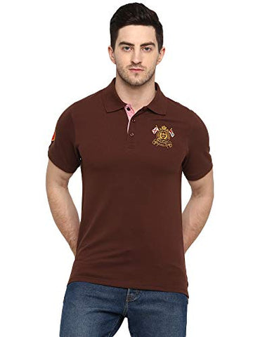 Image of AMERICAN CREW Men's Polo T-Shirt (Dark Brown-AC385-M)