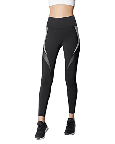 Image of Neu Look Gym wear Leggings Ankle Length Workout Tights | Stretchable Sports Leggings | Sports Fitness Yoga Track Pants for Women (Grey, Large)