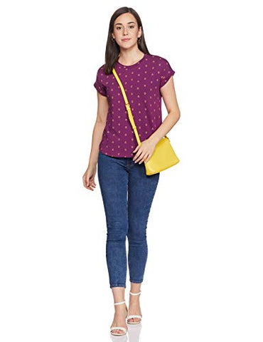 Image of Amazon Brand - Myx Women's Loose T-Shirt (PAG 103_Black and Purple XXXX-Large)