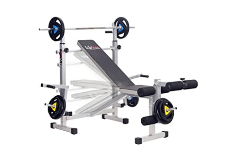 Image of ifeline Fitness HG-002 Multi Home Gym Chest Biceps Back Triceps Legs for Men, 72kg Weight Stack, Free Installation Assistance (with LB-309 Multi Bench)