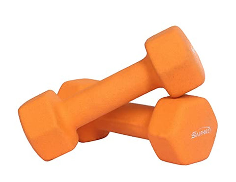 Image of SAPPHIRE Neoprene Coated Dumbbells 1.5 kg for Gym/ home PACK OF 2/Integrated Grippy Weights All-Purpose Color Coded Dumbbell Set