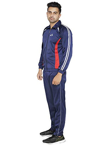 Image of DEVOK Men's Polyester Tracksuit (Devok TS no.2_Blu-38_Blue_Medium)