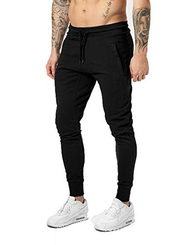 Image of JUGULAR Men's Cotton Zip Style Regular Fit Trackpants& Jogger's (Large, Black)