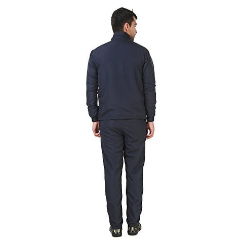 Image of Pace International Men's Poly Cotton Tracksuit| Regular Fit Slim Tracksuit for Boys| Running and Jogging Printed Track Suit for Men (Blue_Large)