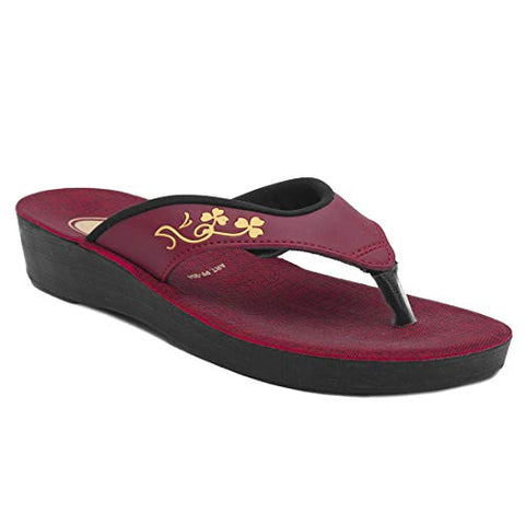 Image of Asian PF-204 girls shoes for women | ladies chappal for women stylish | New fashion latest design flat heels slippers for women | Perfect for daily wear walking uk-6