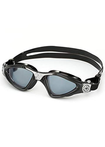 Image of Aqua Sphere Kayenne Swim Goggles with Smoke Lens (Black/Silver)