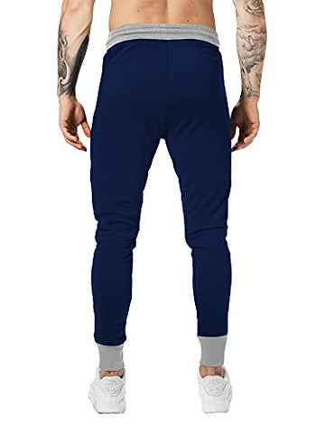 Image of THE ARCHER Men's Cotton Regular Fit Track Pant (M, Navy)