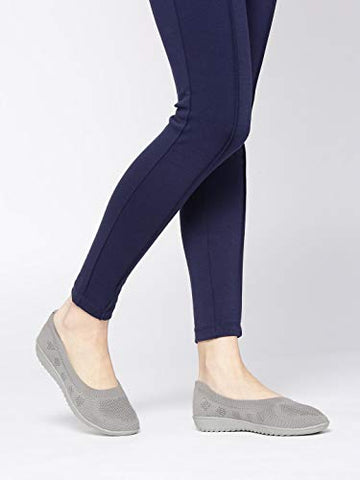 Image of Marc Loire Women's Athleisure Knitted Active Wear Grey Slip-On Shoes, 6 UK