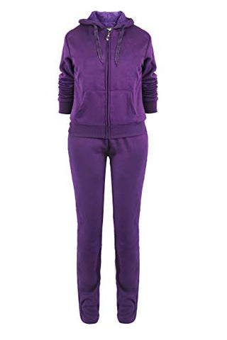 Image of Womens Jogging Suits 2 Piece Sweatsuits Set Heavyweight Sweatshirt & Sweatpants Full Zip Hoodie Tracksuits