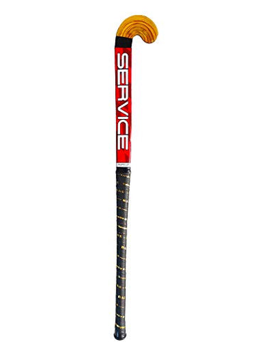 Image of BAS Vampire Service Wood Hockey Stick with Leather Grip, Junior Size, Assorted Colours