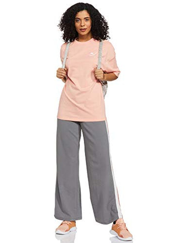 Image of Puma Women's Solid Regular T-Shirt (59957926_Apricot Blush XS)