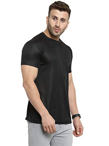 Image of Scott International AWG All Weather Gear Men's Polyester Round Neck T-Shirt (AWGDFT-BL-S, Black)