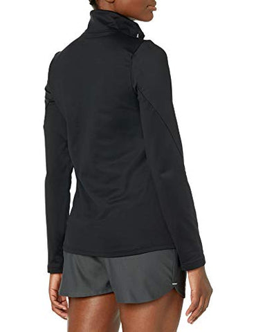 Image of Under Armour Women's Authentics ColdGear 1/2 Zip T-Shirt , Black (001)/White , Large