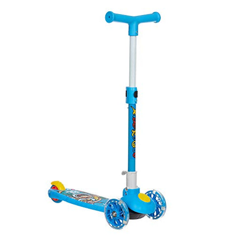 Image of NHR Smart Kick Scooter, 3 Adjustable Height, Foldable,Front Wheel Light & PVC Wheels for Kids (3 to 8 Years ,Blue)