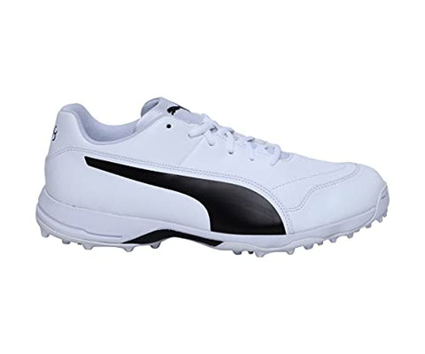 Image of Puma Boy's Evospeed One8 R White Black Cricket Shoes-6 UK (10503101)