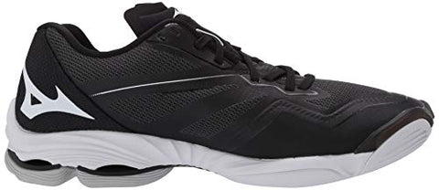 Image of Mizuno Women's Wave Lightning Z6 Volleyball Shoe, Blacksilver, 8 B US