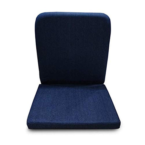 Image of Kawachi Right Angle Back Support Portable Relaxing Folding Yoga Meditation Chair (Darkblue)