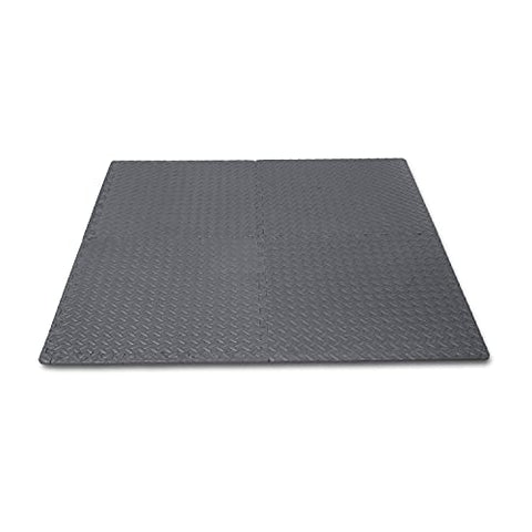 Image of AmazonBasics Puzzle Exercise Mat with EVA Foam Interlocking Tiles - Grey