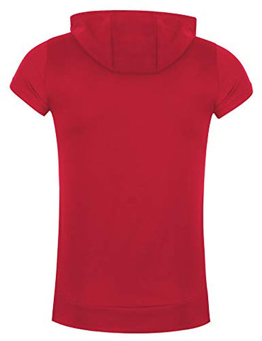 Image of Men Workout Short Sleeve Shirts Athletic Mens Top Muscle Sportswear Red XXL