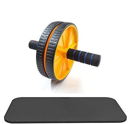 Image of OJS Abs Roller For Abs Exercise Equipment With Knee Mat For Men & Women Abs Wheel For Home Gym, Workouts And Exercise - Belly Fat Burner For Women And Men
