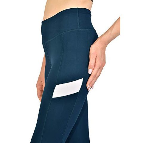 Image of Kopykat Fourway Lycra Spandex Highwaist Sports Gym Yoga Tights for Women (kop-51) (Airforce Blue - 3XL)