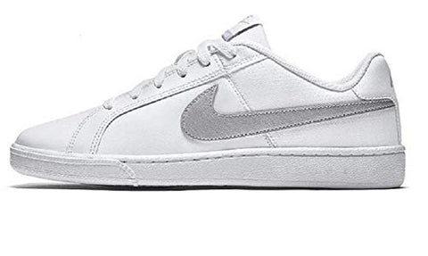 Image of Nike Women's WMNS Court Royale White/Metallic Silver Tennis Shoes-3 UK (36 EU) (5.5 US) (749867-100)