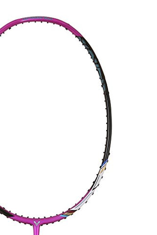 Image of Victor Arrow Power 990 G5 Graphite Strung Tension Upto 33lbs Badminton Racket (Purple/Black, 3U)