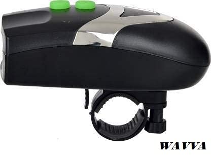 Image of Wavva LED Light Orange Bicycle Bike Accessories Adjustable Safety Warning Loud Horn Black (3 Modes)