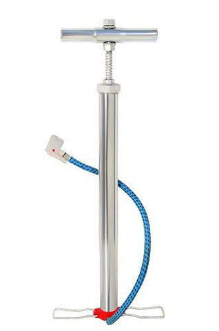 Image of Target20 High Pressure Steel Bicycle Air Pump Tyre Inflator Compressor Cycle Pump for Cycles, Toys Delux BCP Chrome - Silver