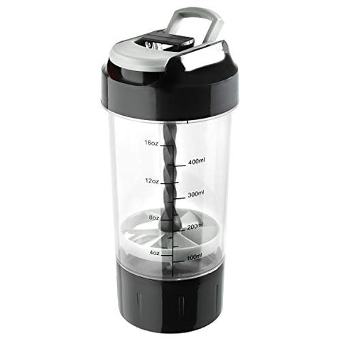 Image of Haans Cyclone Protein Shaker Bottle for Gym 500ml - Black