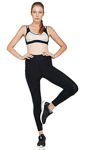 Image of UNBEATABLE Stretchable Gym wear Sports Leggings Ankle Length Workout Tights | Sports Fitness Yoga Track Pants for Girls & Women (Large, Blue)