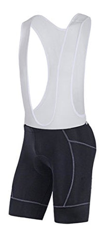 Image of sponeed Mens Bib Cycling Shorts Padded Gear Biking Bibs Quick Dry Sportswear Bicycle Wear Black Small