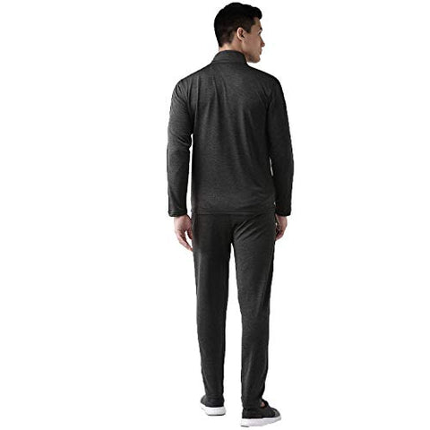 Image of CHKOKKO Men Full Sleeve Zipper Sports Gym Track suit Dark Grey size L