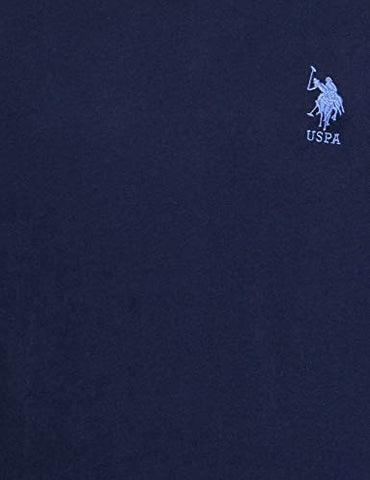 Image of US Polo Association Men's Solid Regular Fit T-Shirt (I633-195-PL_Navy_X-Large)