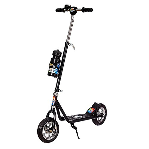 Image of Dash Power Ranger 2 Wheel Scooter for Kids with Sipper, Bell, Stand and Adjustable Height Upto 12 Years Kids (Capacity 60 kg, Black)