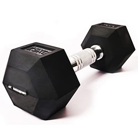 Image of Nodens Rubber Coated Professional Exercise Hex Dumbbells (Pack of 2) (7.5)