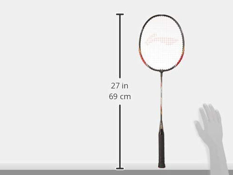 Image of Li-Ning XP 998-PV SINDHU Signature Series Aluminum-Alloy Isometric Strung Badminton Racquet (Charcoal/Red) Half Cover - Set of 2