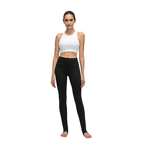 Image of GOTUDO Women's Athletic Yoga Bra Crop Tank Tops Padded Wirefree Medium Impact High Neck Activewear for Sports of Running Gym Workout (2XL, White)