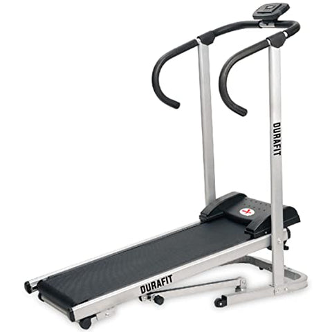 Image of Durafit Manual Treadmill HMT01 with Max User Weight 100 Kg, Home Workout, LCD Display
