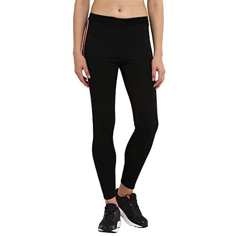 Image of CHKOKKO Women Striped Yoga Track Pants Stretchable Gym Tights Black Small