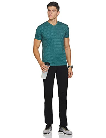 Image of Jockey Men's Slim Fit Track pants(9510_Black & Grey Melange_large_Black & Grey Melange_Large)