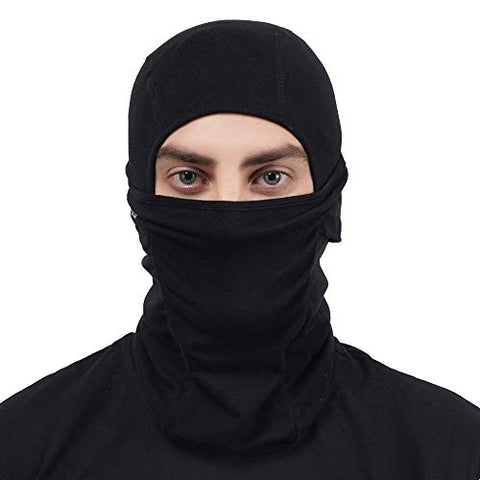 Image of Marc Loire Lightweight Breathable Stretchable Motorcycle Balaclava Full Face Mask for men and women Protects from Wind, Sun, Dust for biking, Cycling, Running and Outdoor Activities (Black, Pack of 1)