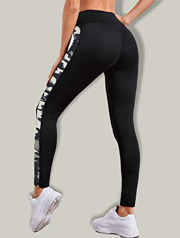 Image of Neu Look Gym wear Workout Leggings Tights Ankle Length Stretchable Sports Leggings | Sports Fitness Yoga Track Pants for Girls & Women(Black, Size - L)
