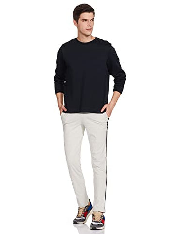 Image of Amazon Brand - Symbol Men's Regular Track Pants (KTRK-02_Ecru Mel_M)