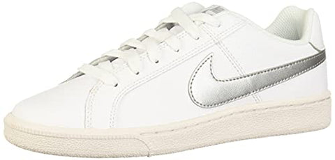 Image of Nike Women's WMNS Court Royale White/Metallic Silver Tennis Shoes-3 UK (36 EU) (5.5 US) (749867-100)