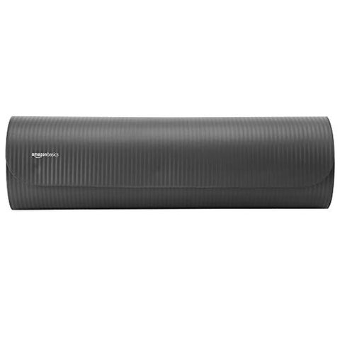 Image of AmazonBasics 13 mm Thick Yoga Mat, Yoga Belt, 2 Blocks & 2 Fast Drying Towels - 6 Piece Set, Grey